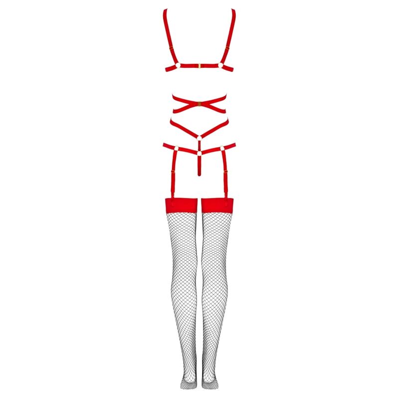 Thiara LC 20213 Conjunto de Body Rojo y Medias