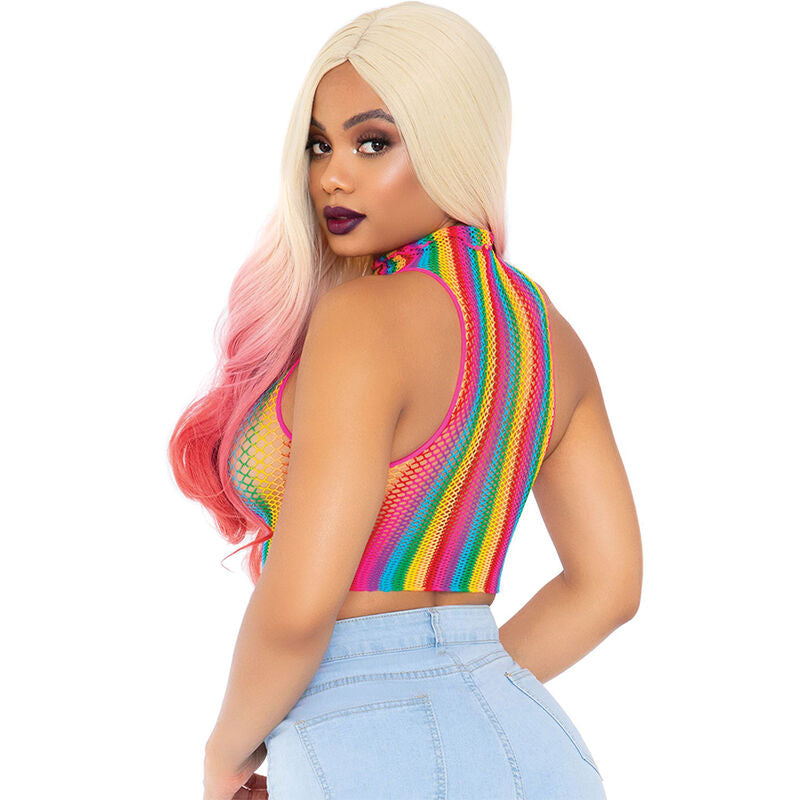 Seductive Multicolor Fishnet Lingerie Top