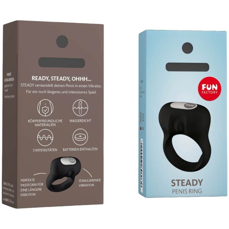 Black Steady Vibration Cock Ring
