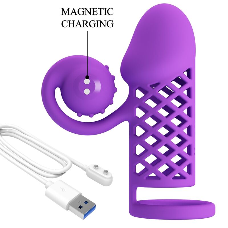 Extensión de Manga para Pene Color Morado Harden