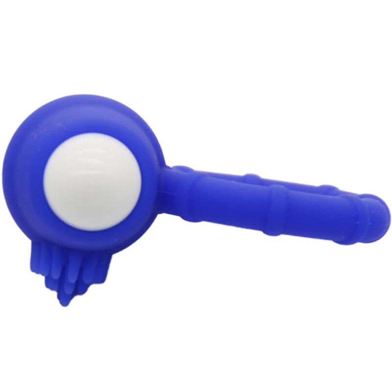 Power O Silicone Vibrating Cock Ring - Blue