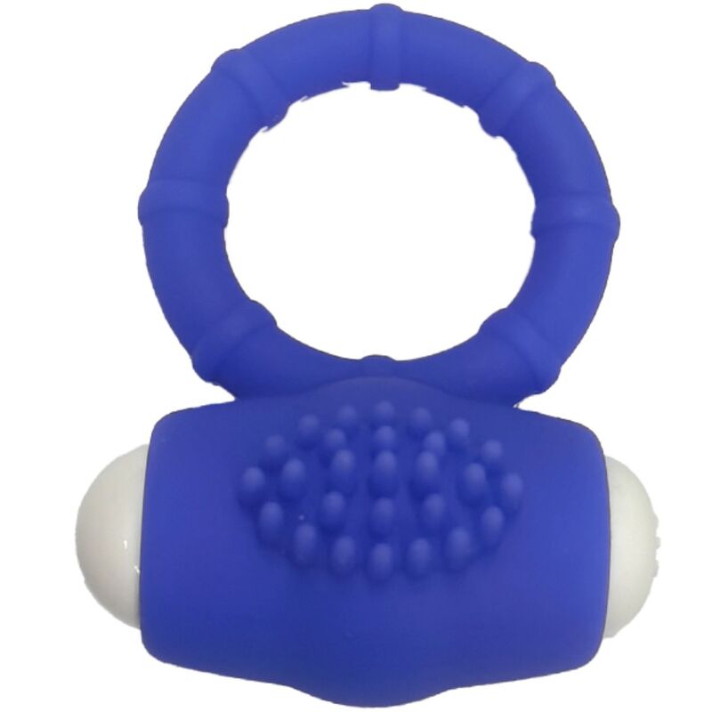 Power O Silicone Vibrating Cock Ring - Blue