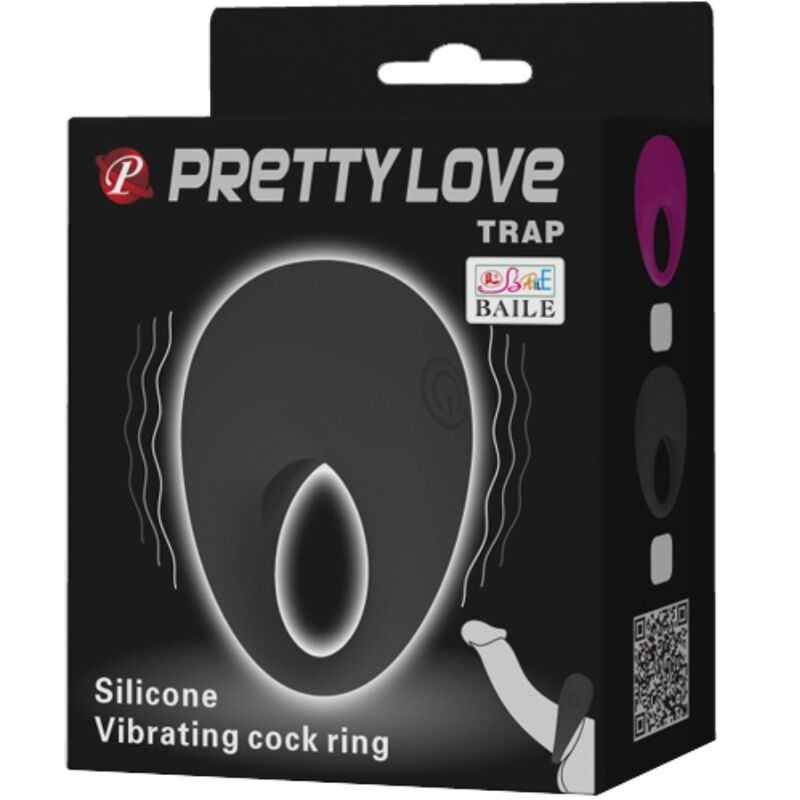 Trap Vibrating Cock Ring - Black