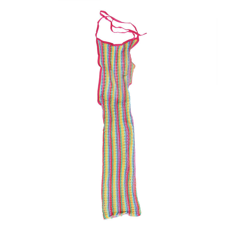 Rainbow Fishnet Lingerie Dress