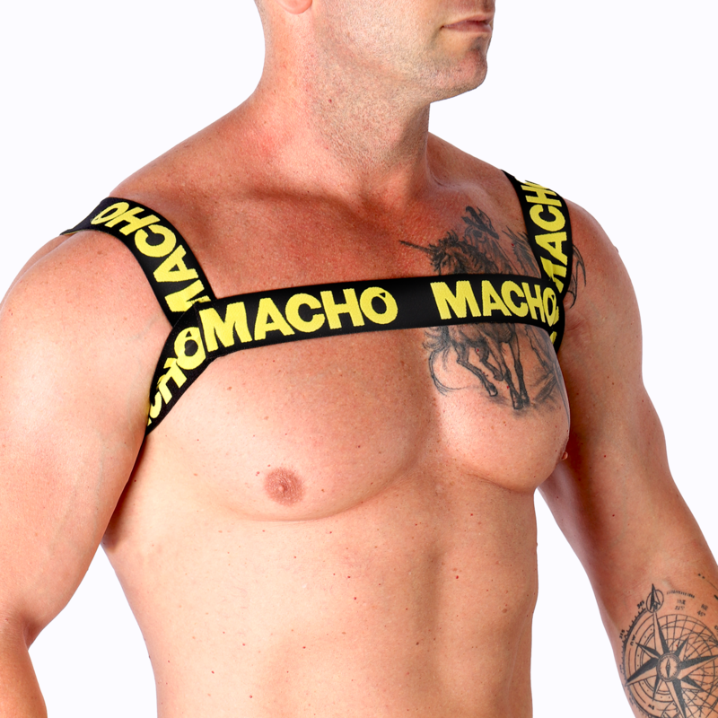 Double Yellow Harness Lingerie Set