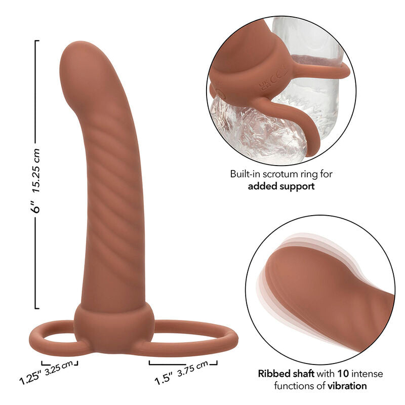 Maxx Ribbed Dual Penetrator with 10 Vibrations