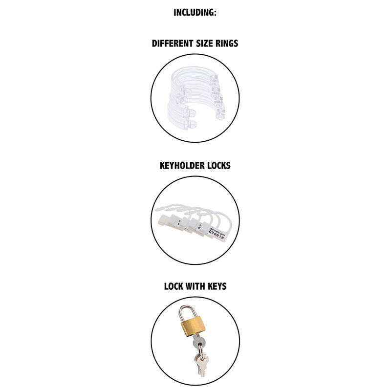 Clear Adjustable Acrylic Cock Cage