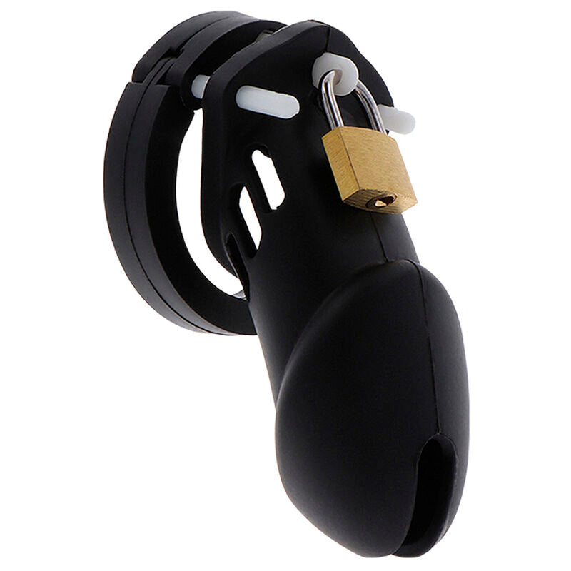 Large Black Silicone Chastity Cock Cage