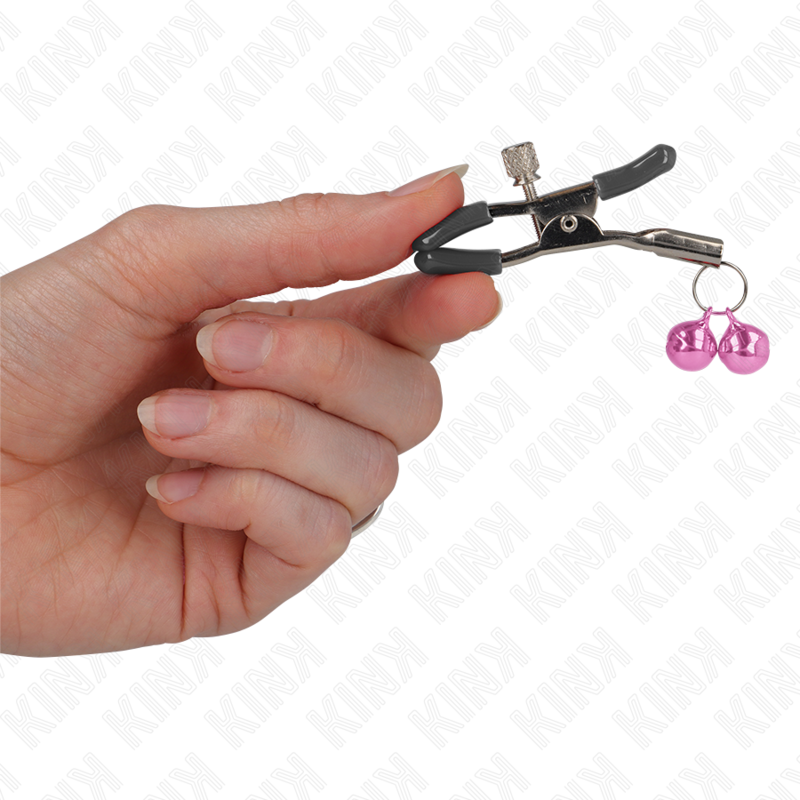 Pink Double Bell Nipple Clamp