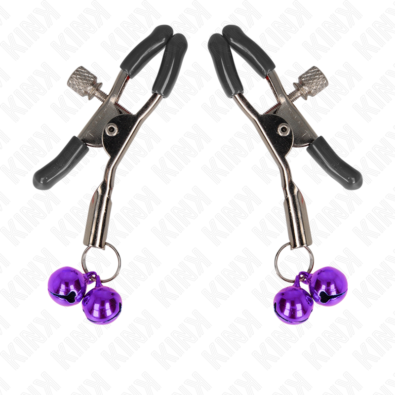 Purple Double Bell Nipple Clamps