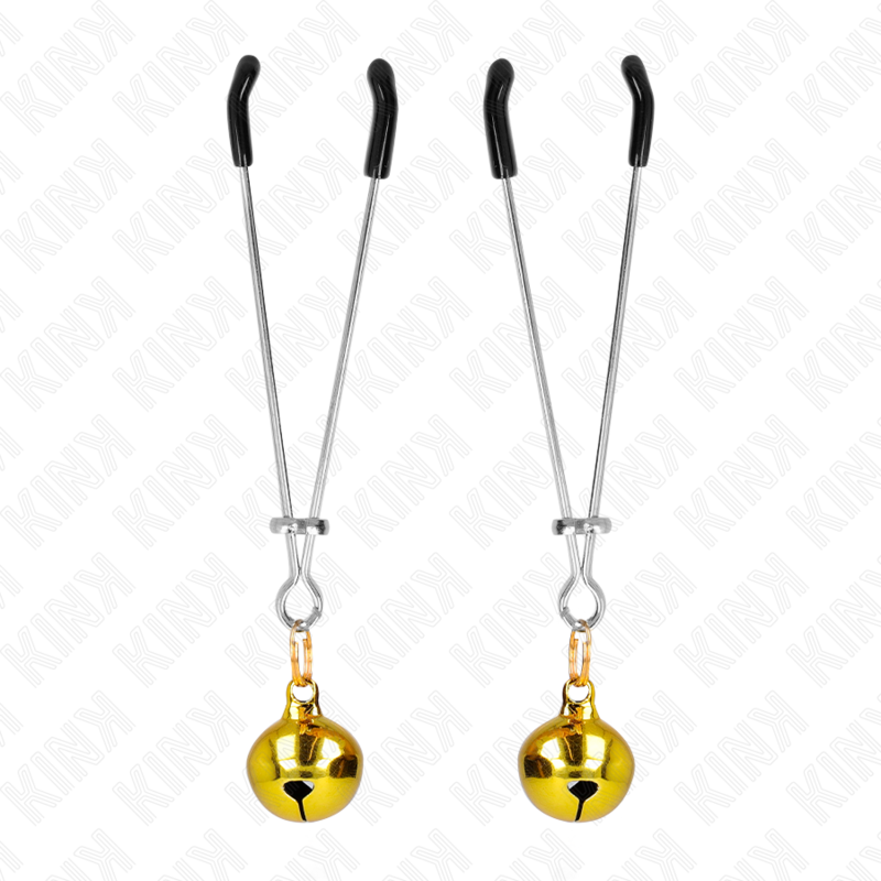 Gold Thin Bell Nipple Clamps 7cm