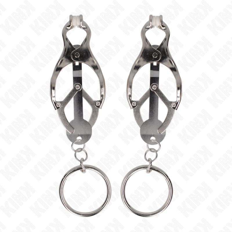Silver O-Ring Japanese Clover Nipple Clamps