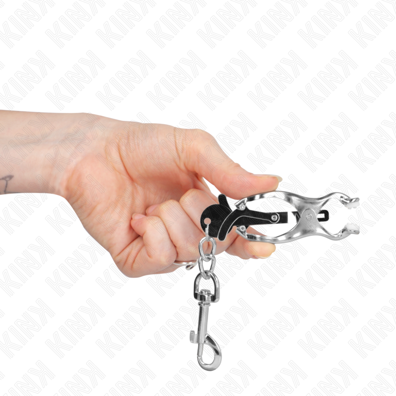 Silver Japanese Clover Nipple Clamps With Hooks