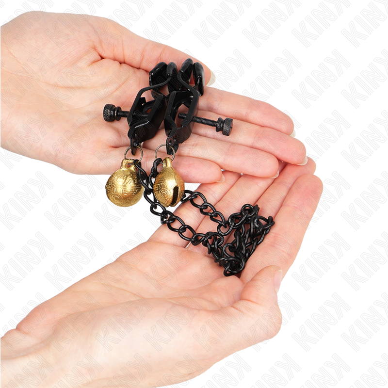 Silver Chain Nipple Clamps with Bell