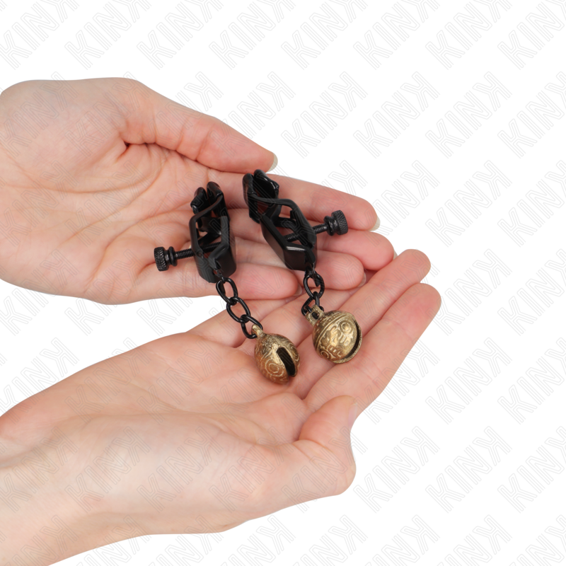 Black Bell Jaw Nipple Clamps 7 Cm