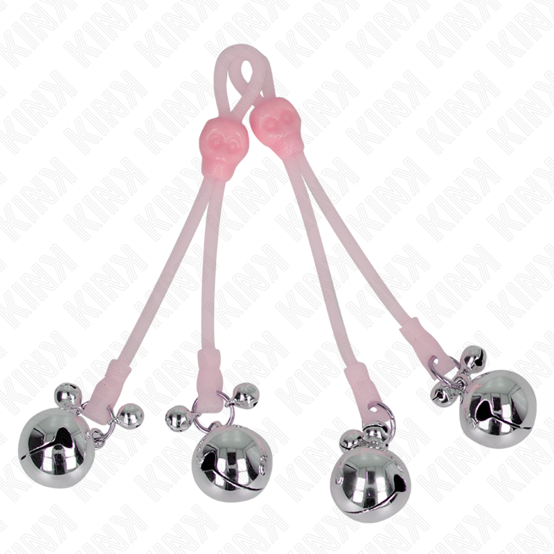 Luminous Skull Nipple Clamps with Bells