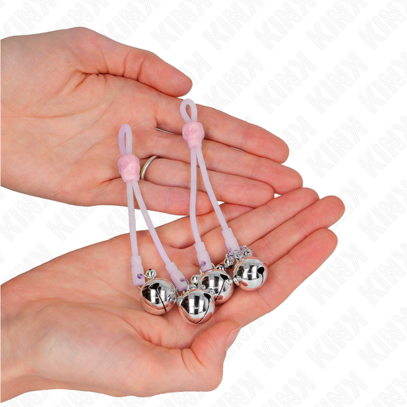 Luminous Skull Nipple Clamps with Bells