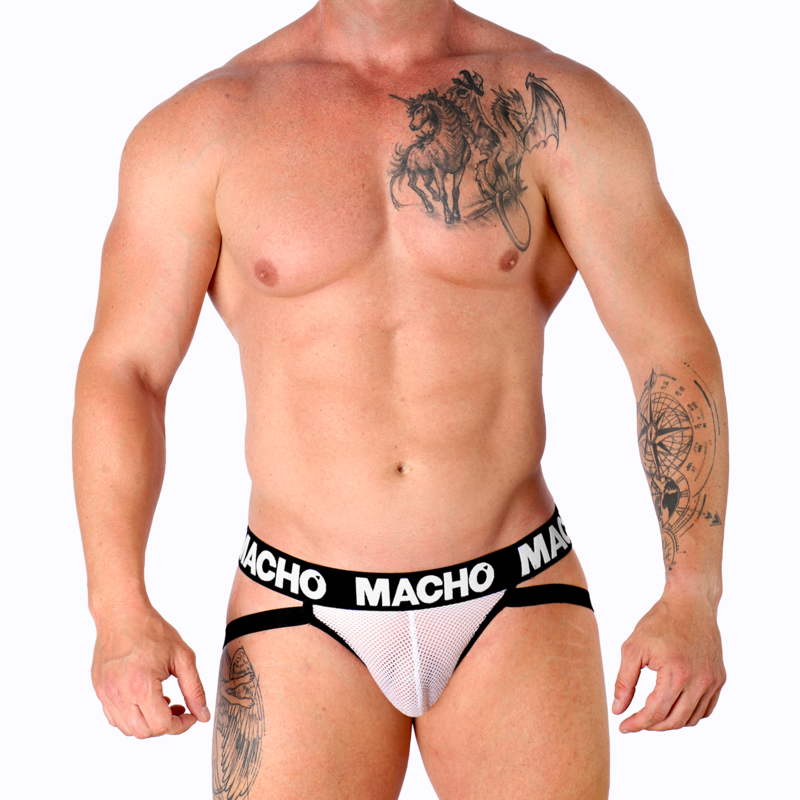 Mx26X1 White Grid Jockstrap - Size S