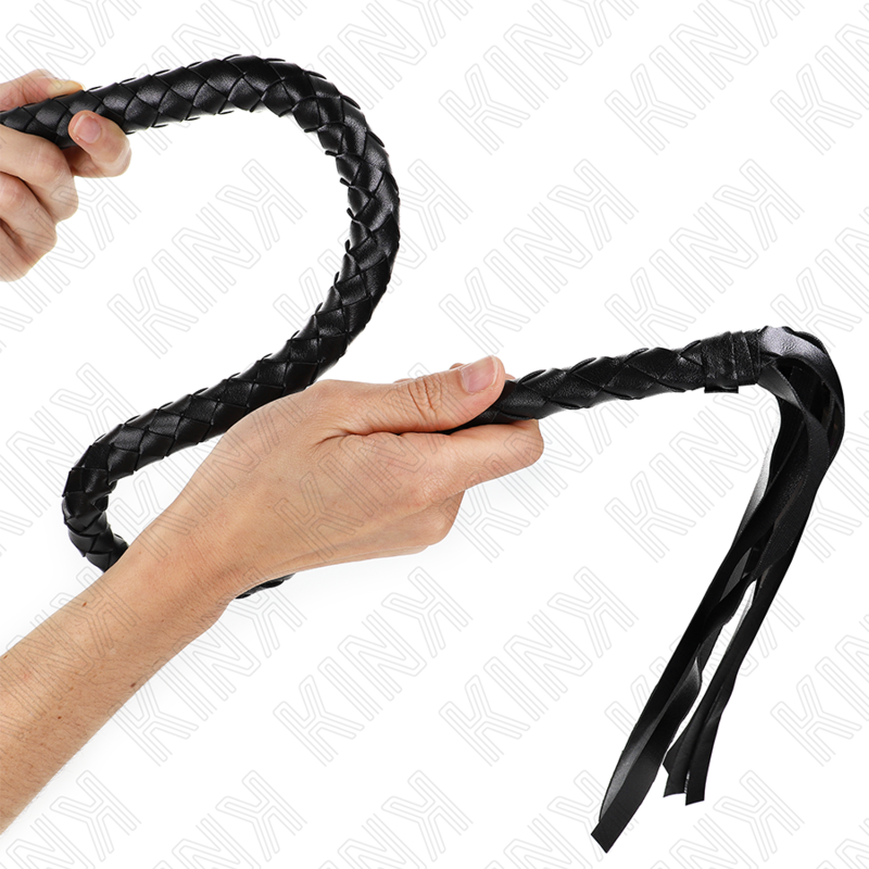 Elegant Black Ring Snake Whip - 65cm