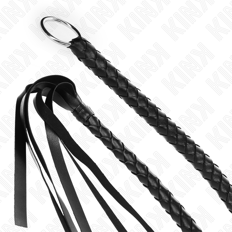 Elegant Black Ring Snake Whip - 65cm