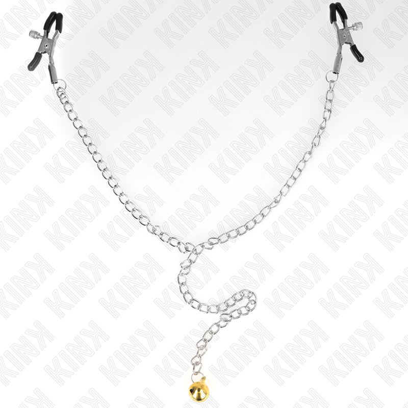 Seductive Nipple Chain Clamps with Bell