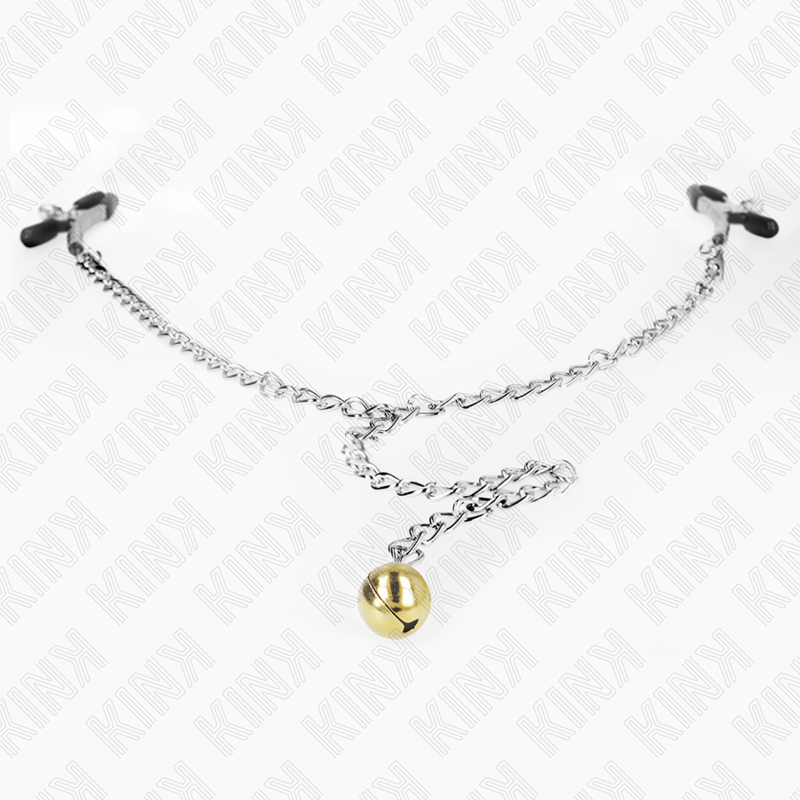 Seductive Nipple Chain Clamps with Bell