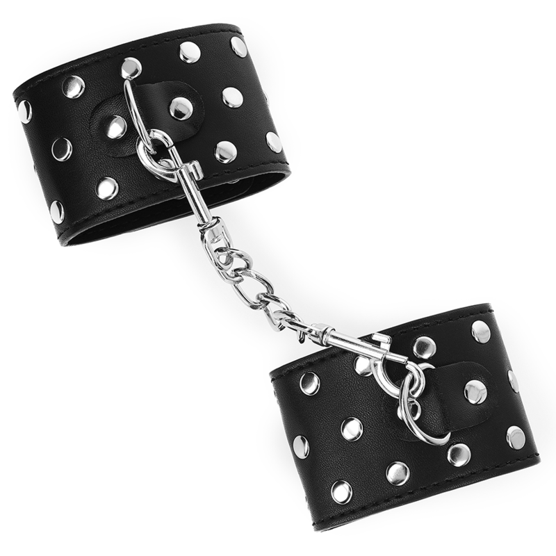 Black Rivet Wrist Restraints