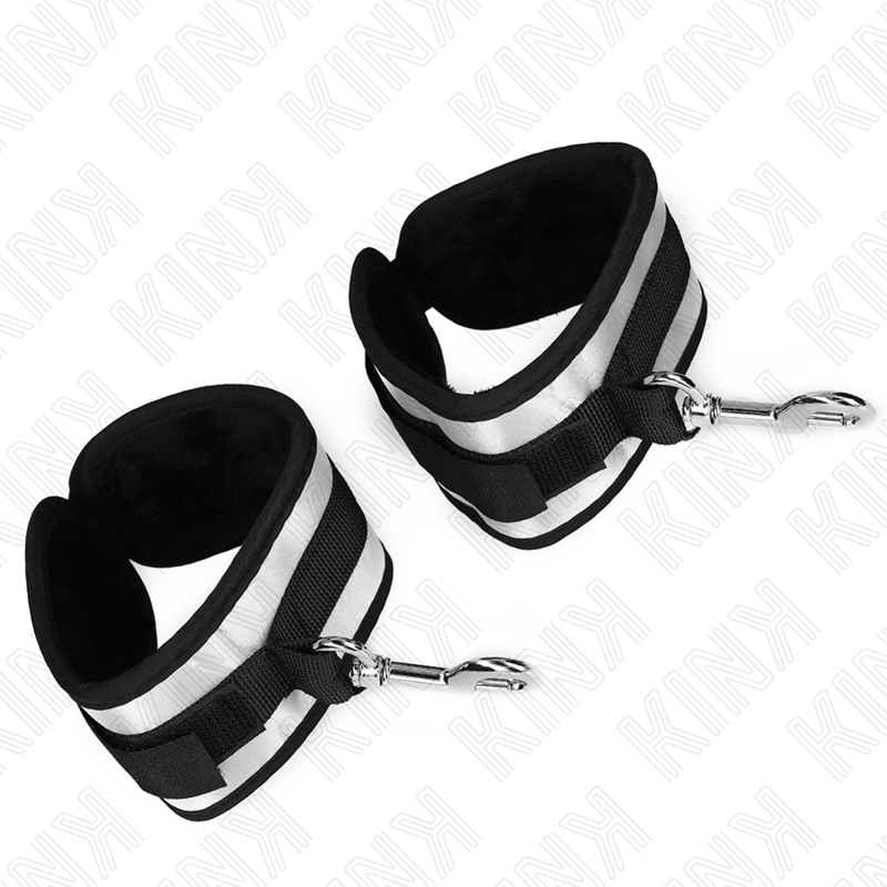Grey Neoprene Wrist Cuffs for Bondage