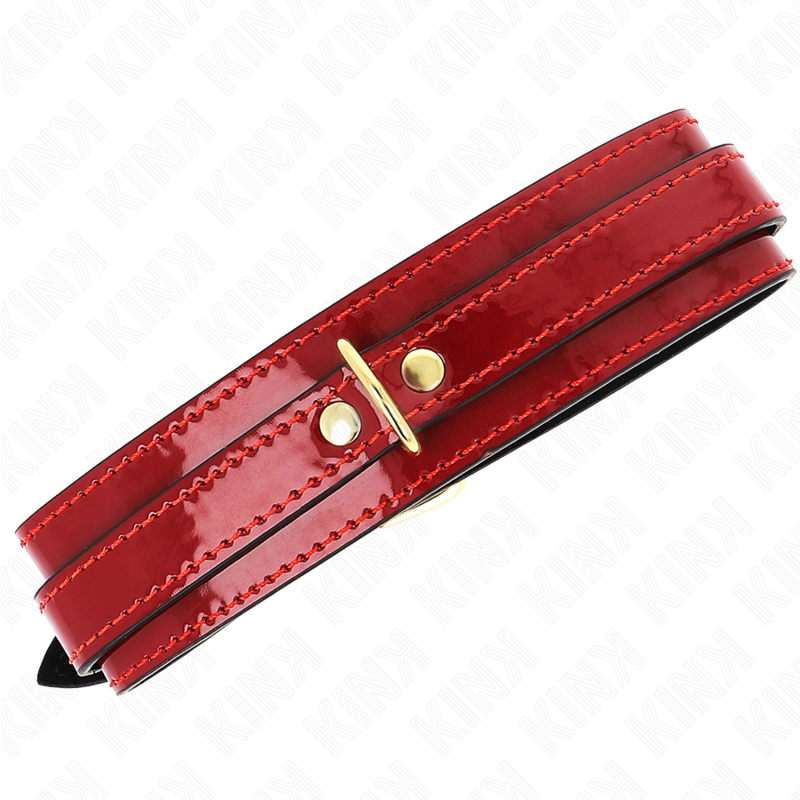 Wine Red Adjustable Bondage Neck Collar