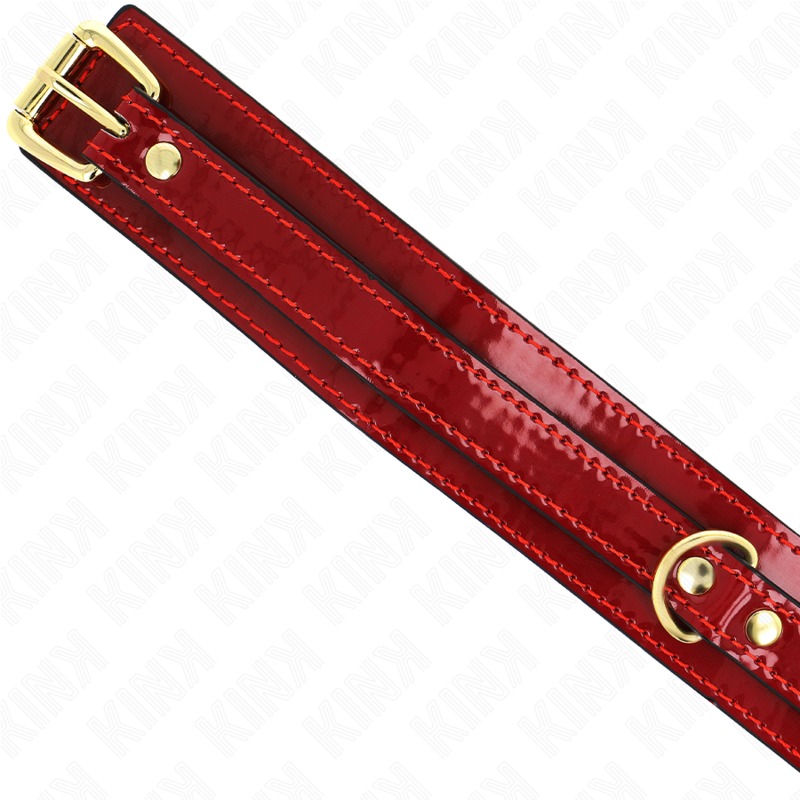 Wine Red Adjustable Bondage Neck Collar