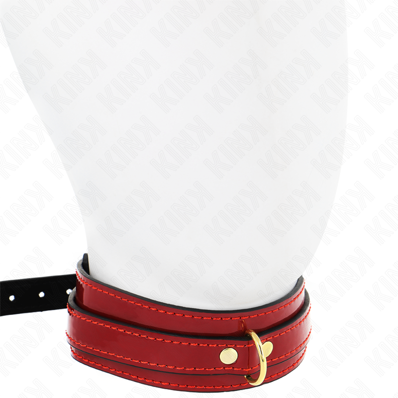 Wine Red Adjustable Bondage Neck Collar