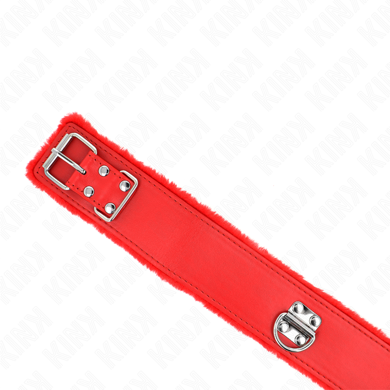 Collar de Bondage Rojo con Correa Tachonada