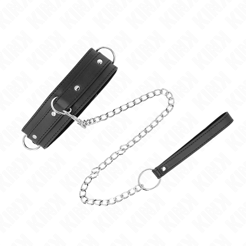 Adjustable Collar Leash with 3 Rings - 65cm