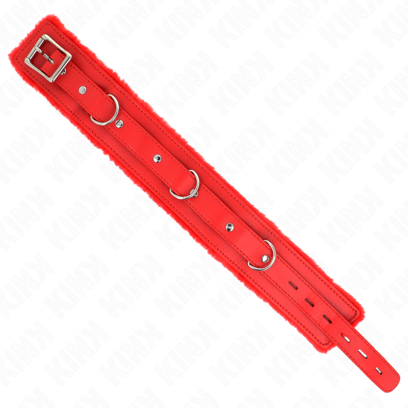 Red Bondage Collar With Leash & Restraints