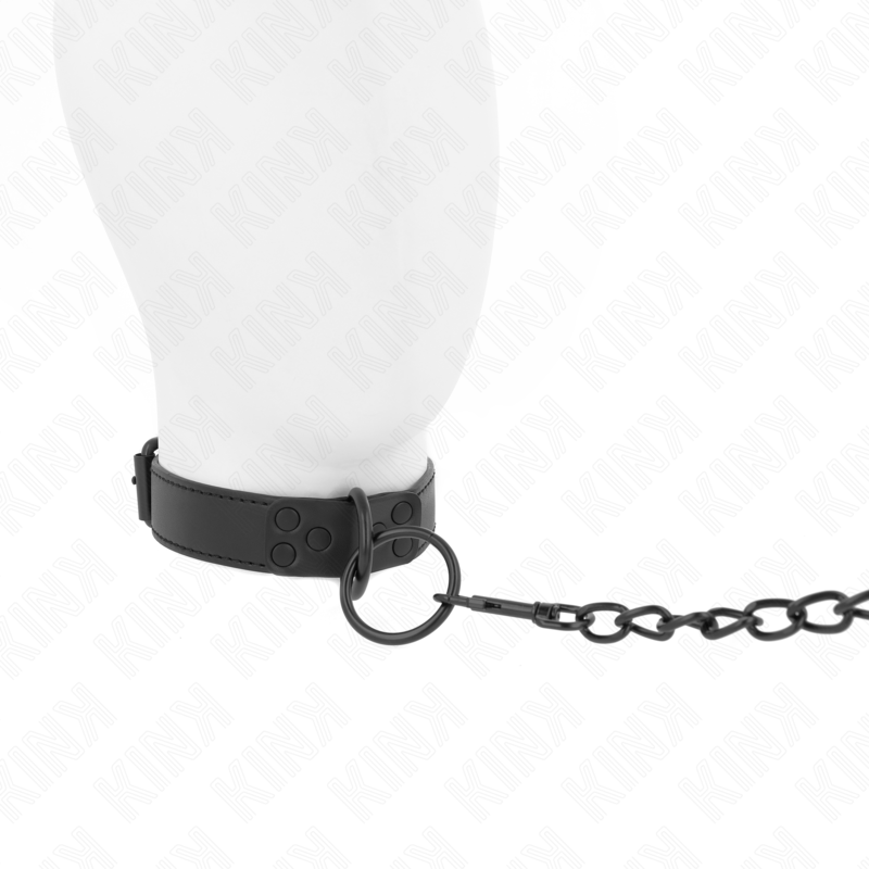 Adjustable Collar With Dark Leash 65cm
