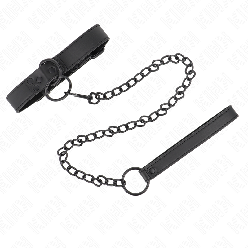 Adjustable Collar With Dark Leash 65cm