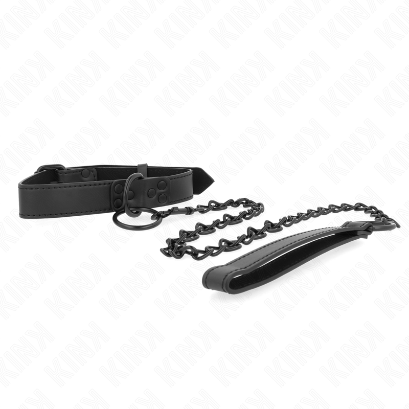 Adjustable Collar With Dark Leash 65cm