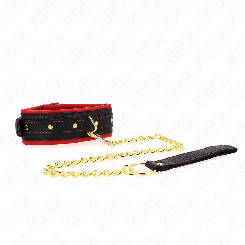 Adjustable Bondage Collar With Fabric Leash