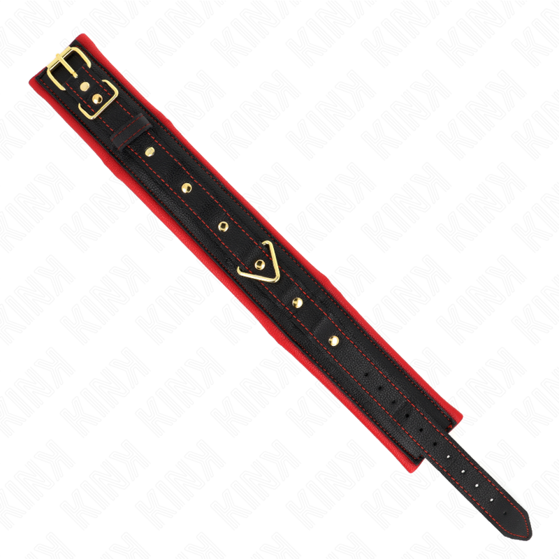 Adjustable Bondage Collar With Fabric Leash