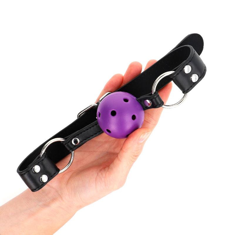 Purple Breathable Ball Gag 4cm