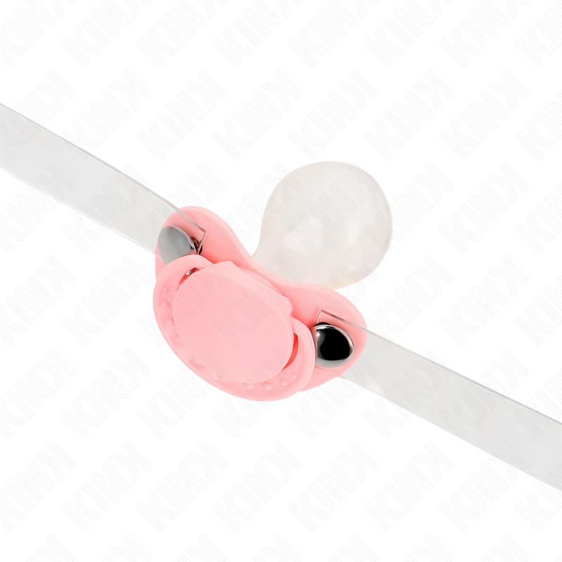 Pink Pacifier Bondage Gag with Adjustable Strap
