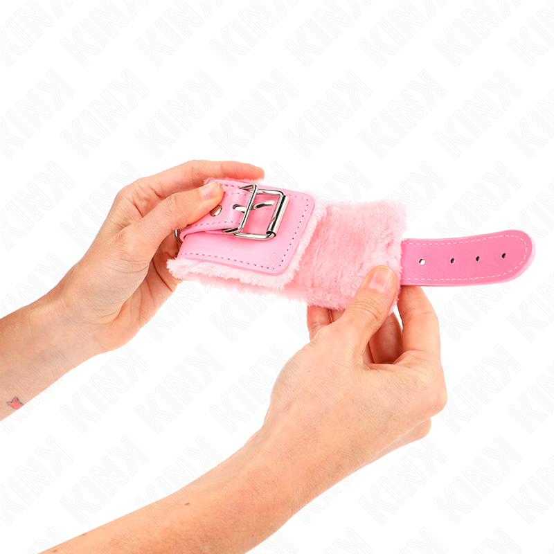 Pink Fur Lined Adjustable Wrist Restraints
