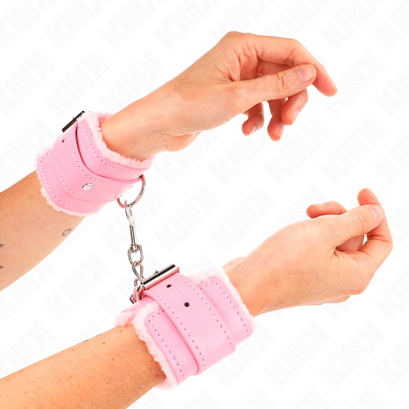 Pink Fur Lined Adjustable Wrist Restraints