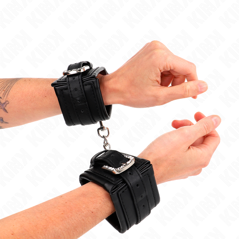 Black Rhinestone Wrist Restraints