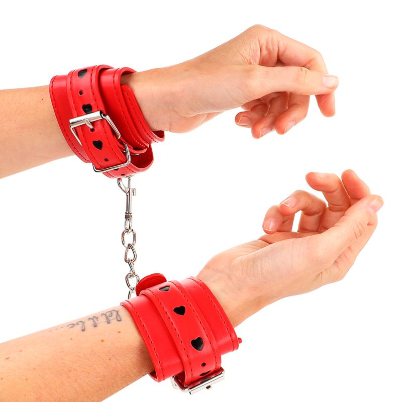 Red Heart Wrist Restraints Adjustable