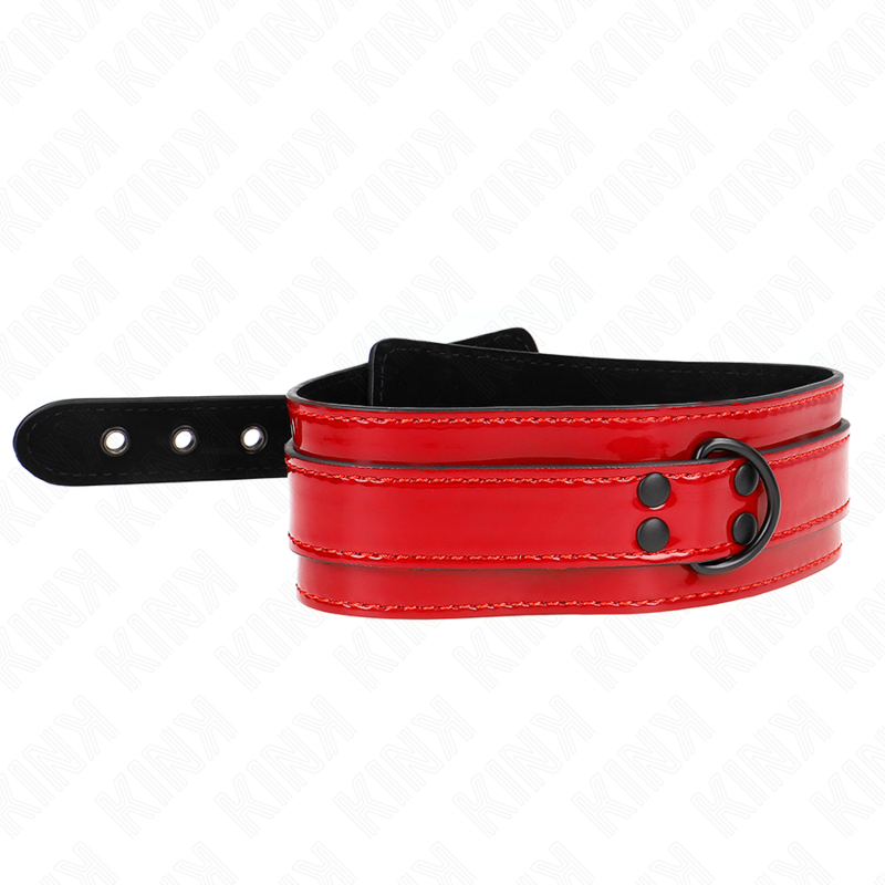 Wine Red Adjustable Bondage Collar