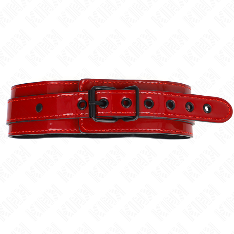 Wine Red Adjustable Bondage Collar