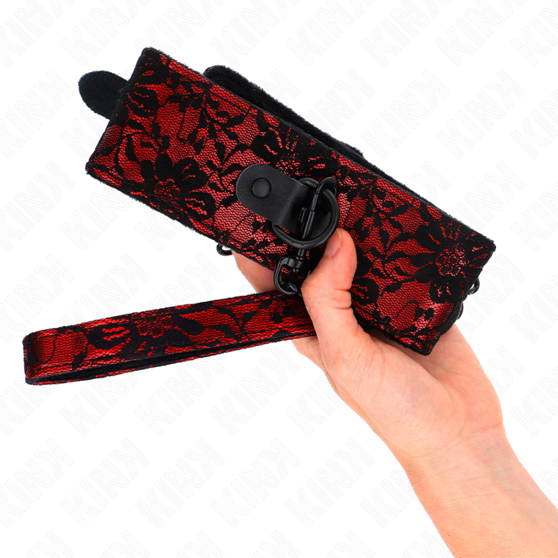 Leather Lace Bondage Necklace With Belt 105cm