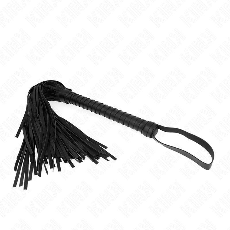 Látigo de Bondage con Mango Texturizado Negro 48.5cm