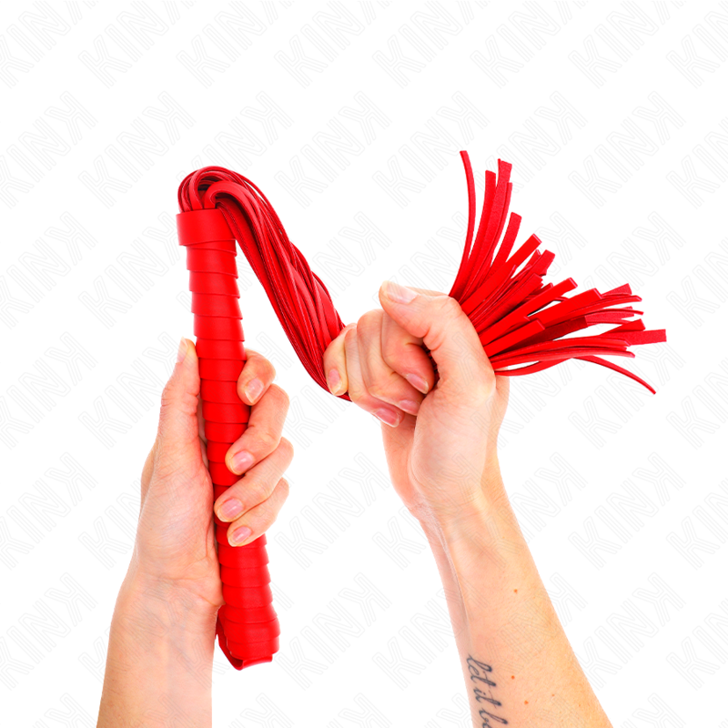 Látigo BDSM con Mango Rojo 48.5cm
